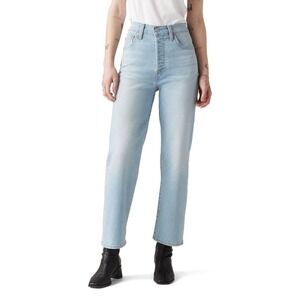 NWOT Levi's Ribcage Straight Ankle Jeans Once In Awhile Light Wash 27x26